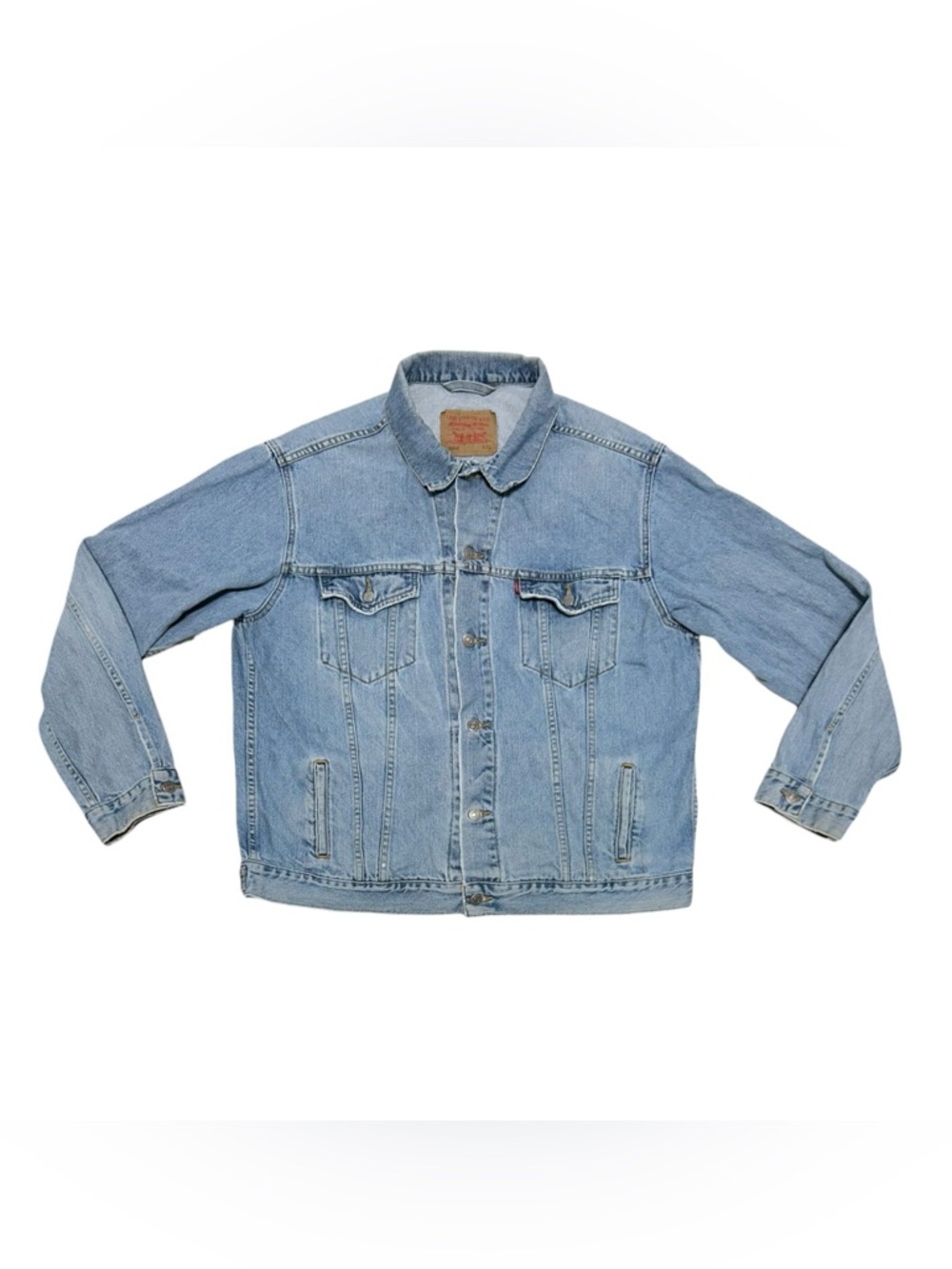 Vintage Levi's 70507-0389 Light WashType III Denim Trucker Jean Jacket Sz XXL
